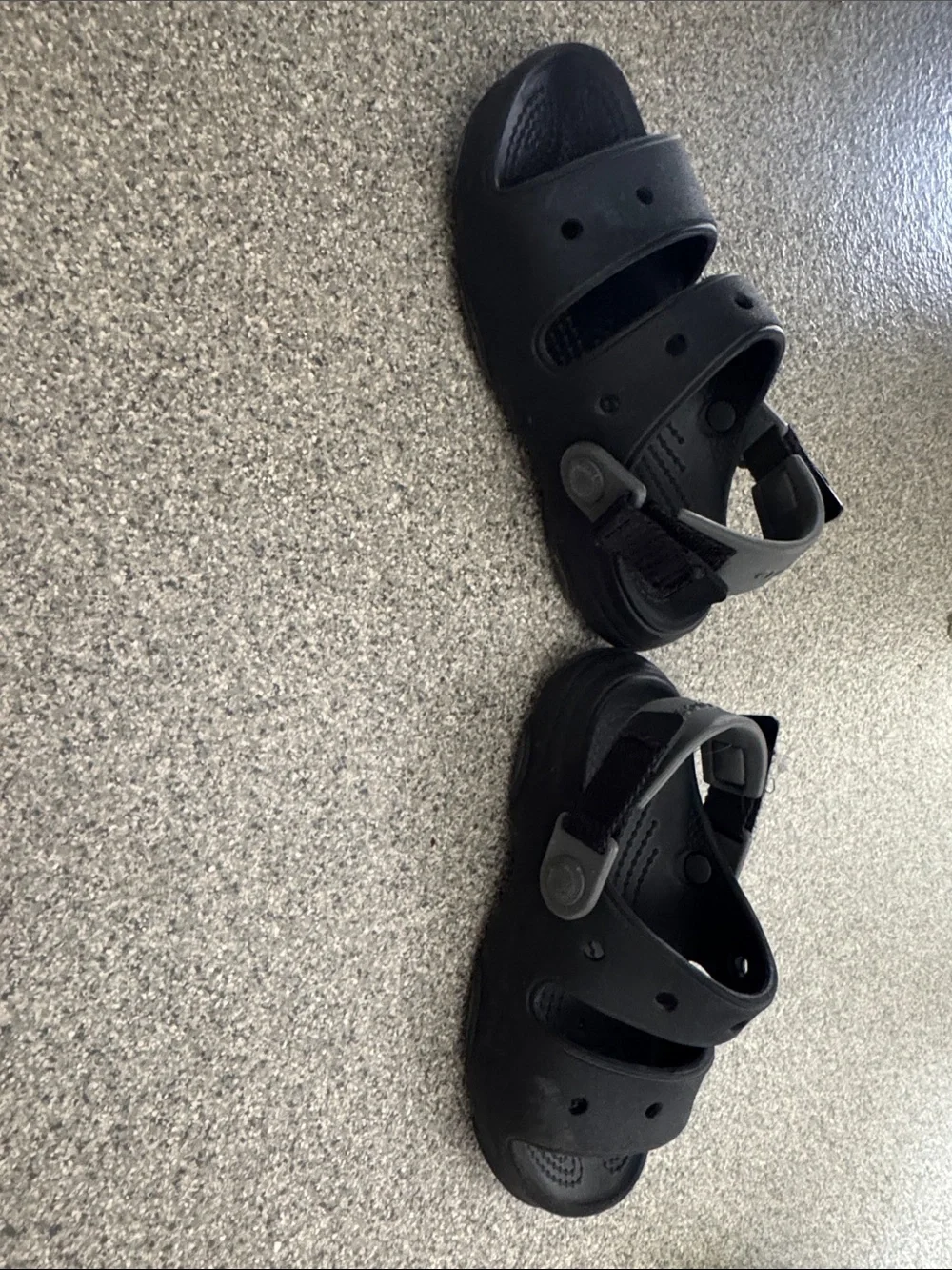 CROCS Kids Black Open-Toe Sport Sandals